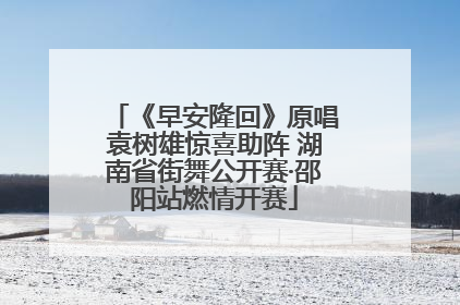 《早安隆回》原唱袁树雄惊喜助阵 湖南省街舞公开赛·邵阳站燃情开赛