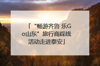 “畅游齐鲁 乐Go山东”旅行商踩线活动走进泰安