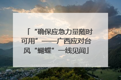 “确保应急力量随时可用”——广西应对台风“蝴蝶”一线见闻