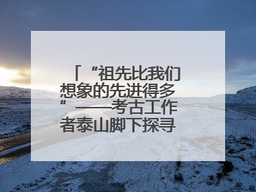 “祖先比我们想象的先进得多”——考古工作者泰山脚下探寻中华文明起源