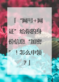 “网号+网证”给你的身份信息“加密”！怎么申领？