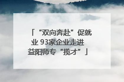 “双向奔赴”促就业 93家企业走进益阳师专“揽才”
