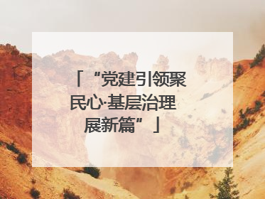 “党建引领聚民心·基层治理展新篇”