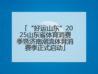 “好运山东”2025山东省体育消费季暨济南潮流体育消费季正式启动