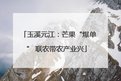 玉溪元江：芒果“爆单” 联农带农产业兴