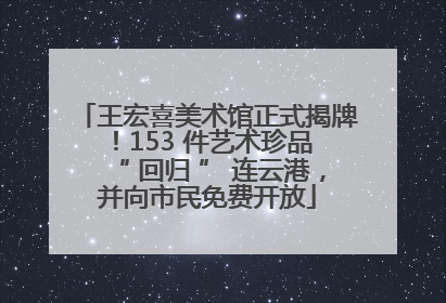 王宏喜美术馆正式揭牌！153 件艺术珍品 “ 回归 ” 连云港，并向市民免费开放