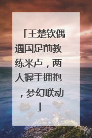 王楚钦偶遇国足前教练米卢，两人握手拥抱，梦幻联动