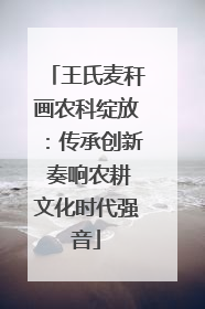 王氏麦秆画农科绽放：传承创新 奏响农耕文化时代强音