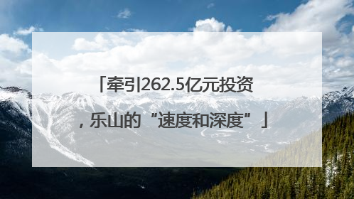 牵引262.5亿元投资，乐山的“速度和深度”