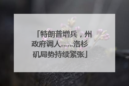 特朗普增兵，州政府调人……洛杉矶局势持续紧张