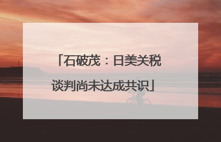 石破茂：日美关税谈判尚未达成共识