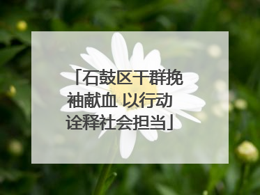 石鼓区干群挽袖献血 以行动诠释社会担当