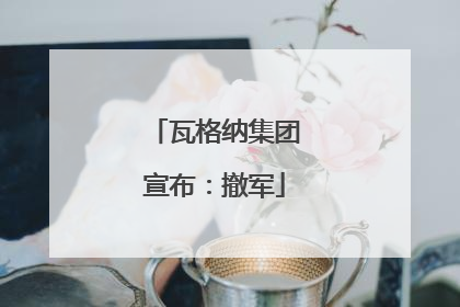 瓦格纳集团宣布：撤军