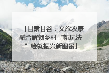 甘肃甘谷：文旅农康融合解锁乡村“新玩法”绘就振兴新图景