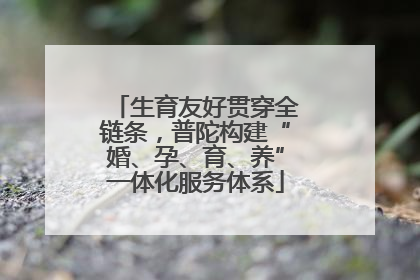 生育友好贯穿全链条，普陀构建“婚、孕、育、养”一体化服务体系