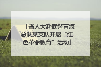 省人大赴武警青海总队某支队开展“红色革命教育”活动