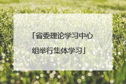 省委理论学习中心组举行集体学习