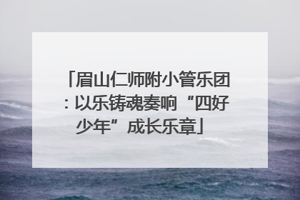 眉山仁师附小管乐团：以乐铸魂奏响“四好少年”成长乐章