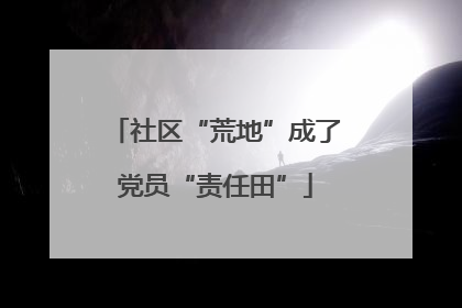 社区“荒地”成了党员“责任田”
