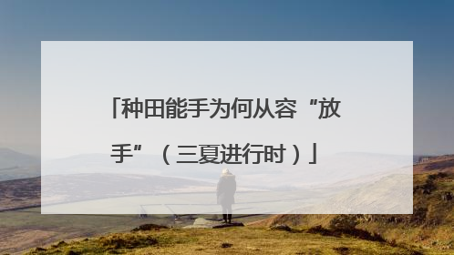 种田能手为何从容“放手”（三夏进行时）
