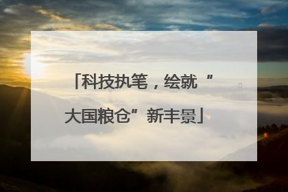 科技执笔，绘就“大国粮仓”新丰景