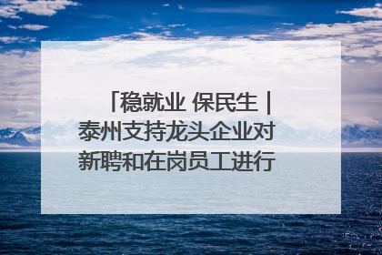稳就业 保民生｜泰州支持龙头企业对新聘和在岗员工进行实训——到岗就能用 用了就见效