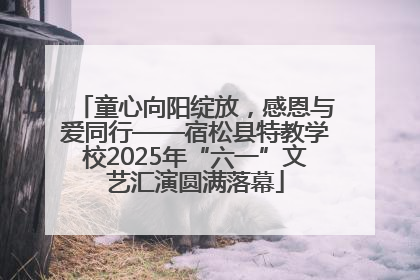 童心向阳绽放，感恩与爱同行——宿松县特教学校2025年“六一”文艺汇演圆满落幕