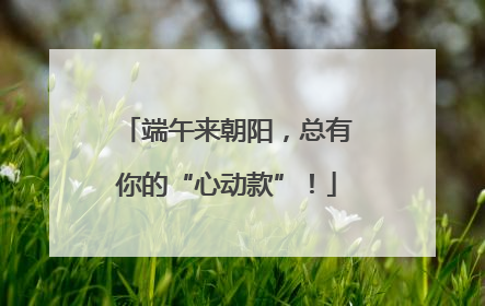 端午来朝阳，总有你的“心动款”！