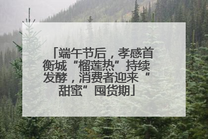 端午节后，孝感首衡城“榴莲热”持续发酵，消费者迎来“甜蜜”囤货期