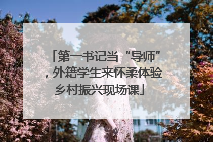 第一书记当“导师”，外籍学生来怀柔体验乡村振兴现场课