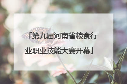 第九届河南省粮食行业职业技能大赛开幕