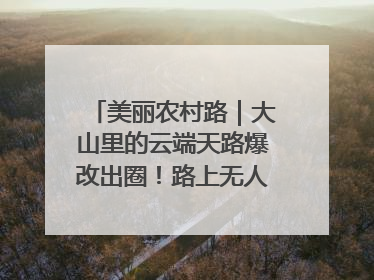 美丽农村路｜大山里的云端天路爆改出圈！路上无人机送外卖，空心村变网红村