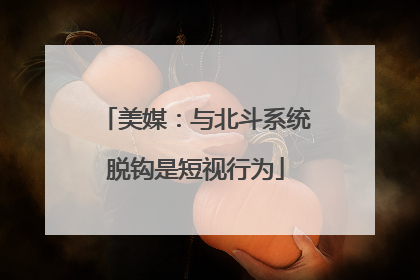 美媒：与北斗系统脱钩是短视行为
