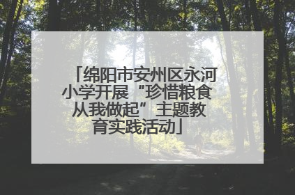 绵阳市安州区永河小学开展“珍惜粮食 从我做起”主题教育实践活动