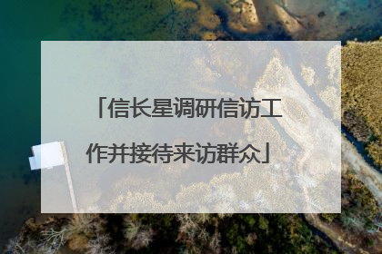 信长星调研信访工作并接待来访群众