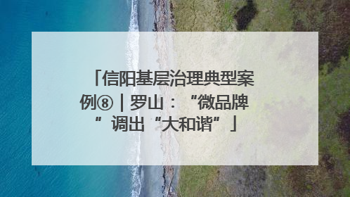 信阳基层治理典型案例⑧｜罗山：“微品牌”调出“大和谐”