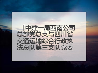 中建一局西南公司总部党总支与四川省交通运输综合行政执法总队第三支队党委、万源市草坝镇莲花院村党支部开展党建联建