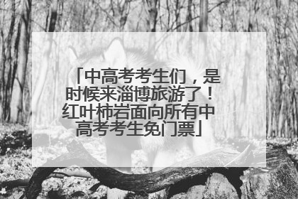 中高考考生们，是时候来淄博旅游了！红叶柿岩面向所有中高考考生免门票