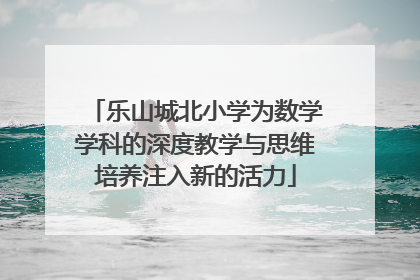 乐山城北小学为数学学科的深度教学与思维培养注入新的活力