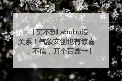 买不到Labubu没关系！气象文创也有惊喜，不信，开个盲盒→