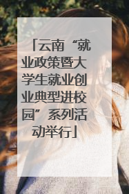 云南“就业政策暨大学生就业创业典型进校园”系列活动举行
