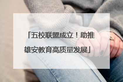 五校联盟成立！助推雄安教育高质量发展