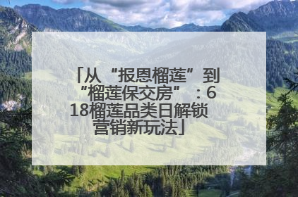 从“报恩榴莲”到“榴莲保交房”：618榴莲品类日解锁营销新玩法