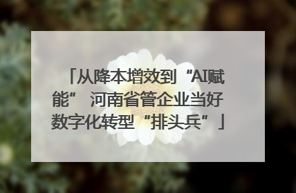 从降本增效到“AI赋能” 河南省管企业当好数字化转型“排头兵”
