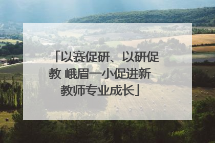 以赛促研、以研促教 峨眉一小促进新教师专业成长
