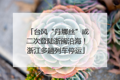 台风“丹娜丝”或二次登陆浙闽沿海！浙江多趟列车停运