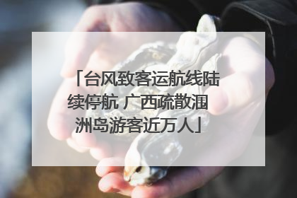 台风致客运航线陆续停航 广西疏散涠洲岛游客近万人