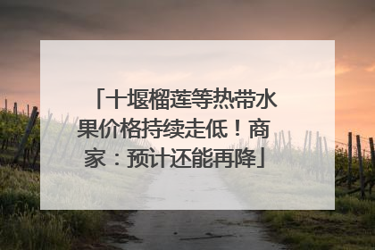 十堰榴莲等热带水果价格持续走低！商家：预计还能再降