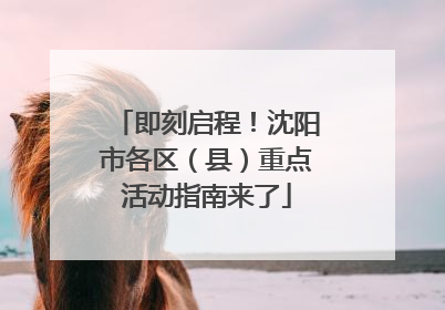 即刻启程！沈阳市各区（县）重点活动指南来了