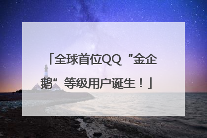 全球首位QQ“金企鹅”等级用户诞生！